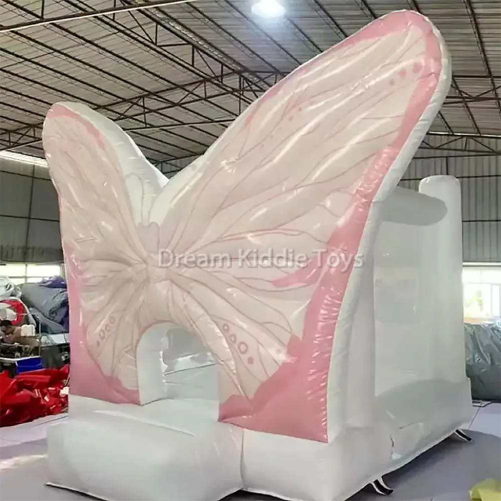 White Butterfly Inflatable Bouncer Jumping Castle for Wedding Indoor Bounce House Play