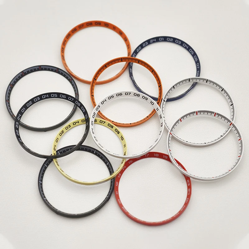 Dia 30.5mm Watch Chapter Rings Fit SKX007 SKX009 SRPD Case Plastics Inner Ring NH35 NH36 Movement Men's Watch Refit Accessories