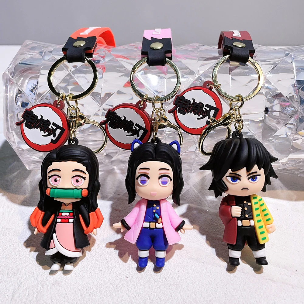 Demon Slayer Kimetsu no Yaiba Blade of Ghost Keychain Exquisite Characters Acrylic Pendant Car Key Chain Ring Gift Anime Jewelry