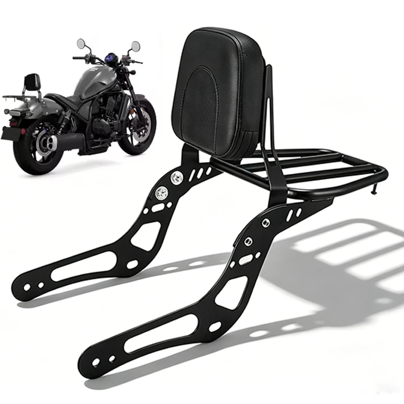 

For Honda CMX300 CMX500 2017-2023 Sissy Bar Backrest with Luggage Rack for Passengers Rear Comfort Accessory