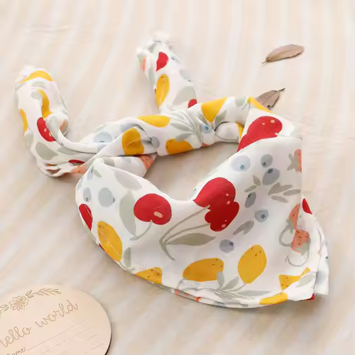 Kangobaby #My Soft Life# 5 Pieces Pack Multi-Functional Bamboo Cotton Muslin Blanket Baby Burp Cloth Set - Image 6