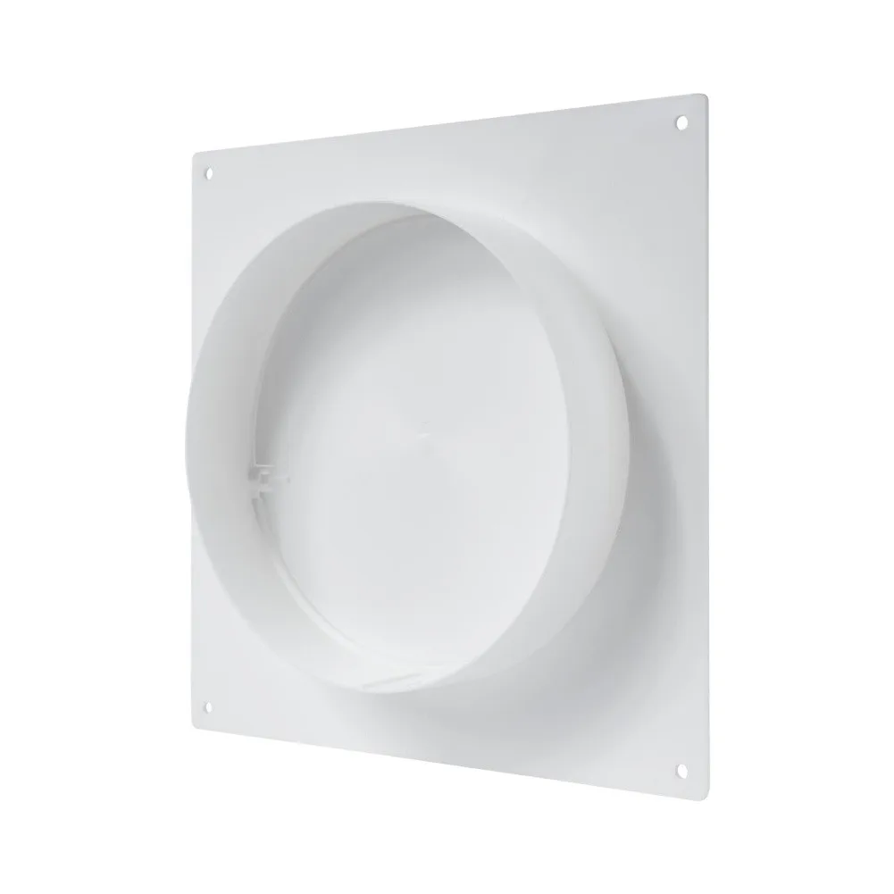 ABS Construction Louvered Ventilation Duct Flange for 100mm 150mm Round Ducts Resistant to Humidity Temperature