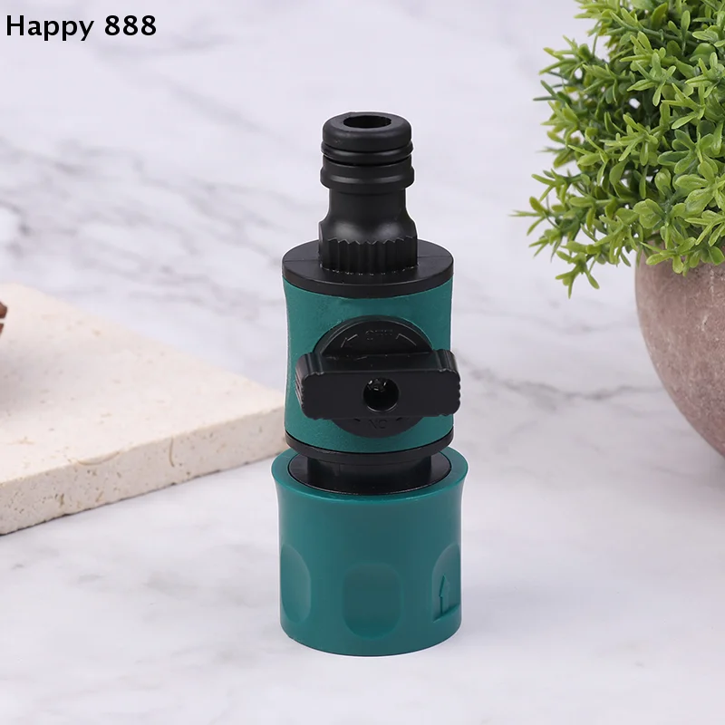 Quick-connect Garden Hose Shut-off Valve – 16mm Fitting With Built-in Tap, Perfect For Easy Watering And Irrigation