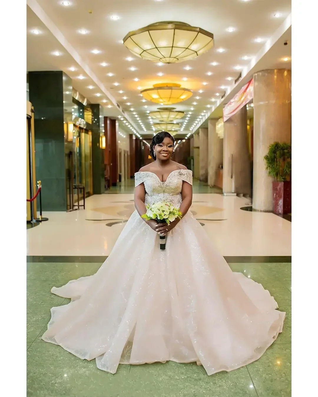 

Customized Plus Size Pictures Of Beautiful Gowns Robe De Mariage Real Off Shoulder Wedding Dress