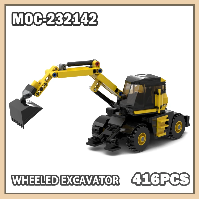 

Wheeled Excavator 416PCS Building Block Assembly Urban Engineering Excavator Toy Model Particle Children's Puzzle MOC-232142