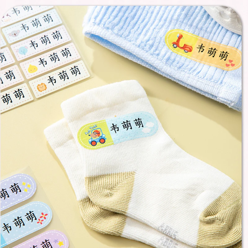 Customize Name Stickers Children Waterproof Name Labels for Clothes Stickup By Iron Personalized Name Tags for Student Clothes