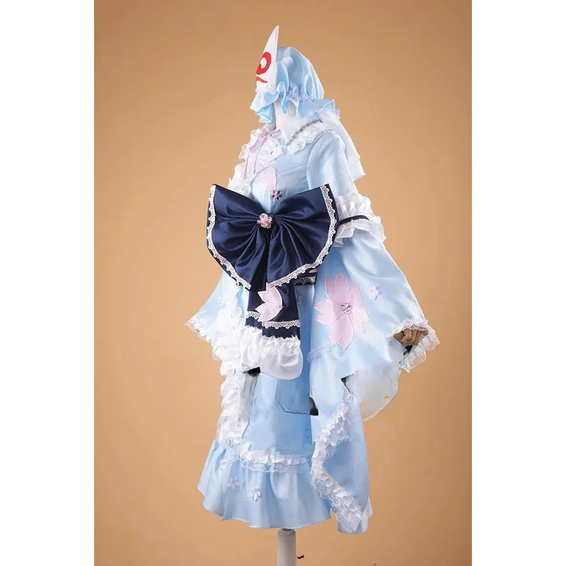 Disfraz de Anime Touhou Project Saigyouji Yuyuko, disfraz de fiesta de Halloween, juego de rol, accesorios de disfraz de fiesta de Carnaval y Halloween