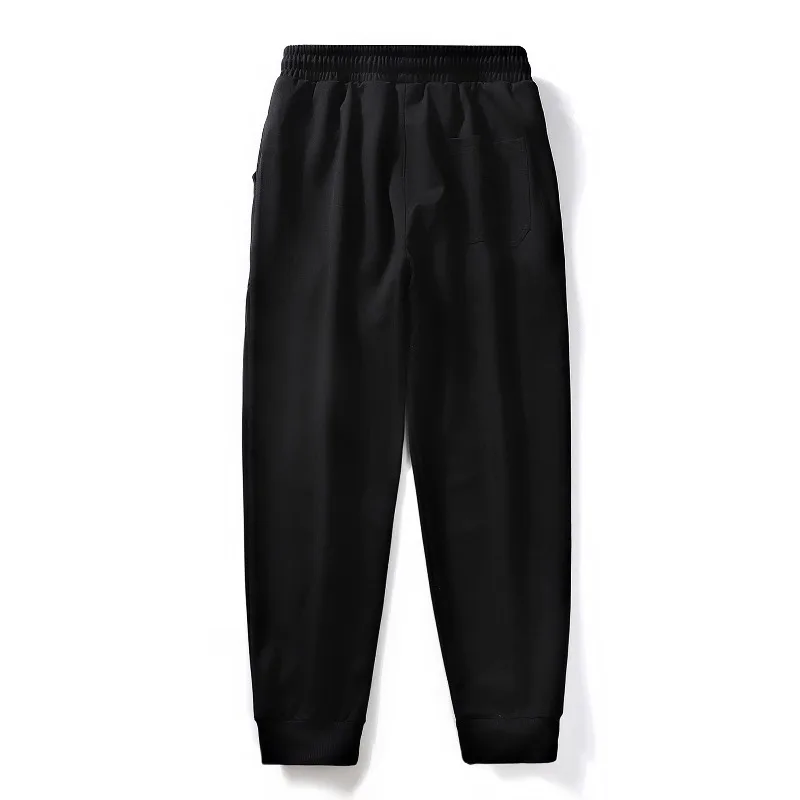 Men's Spring Autumn Ankle Tied Lantern Harlan Casual Sports Trousers Solid Pockets Elastic High Waisted Office Lady Pants