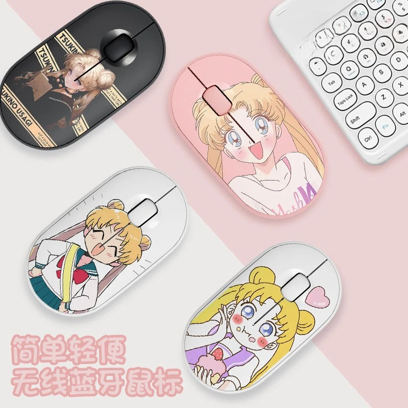 

Сейлор Мун аниме беспроводная Bluetooth мышь Луна Луна Заяц милая мультяшная девушка компьютер ноутбук немой тонкая мышь подарок оптом