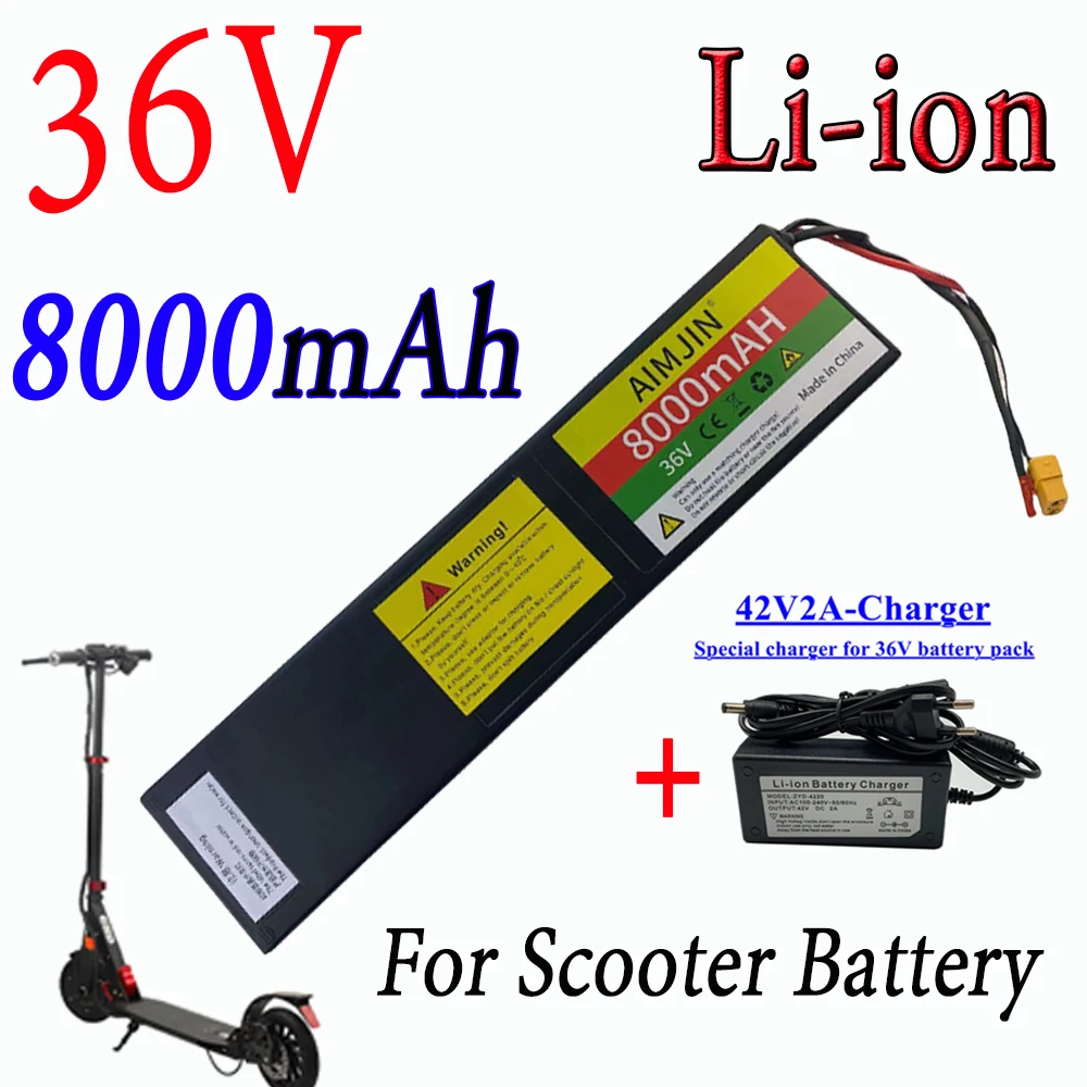 

10S3P 18650 Lithium-Ion Battery Pack 36V 8000mAH, Suitable for KUGOO S1/S2/S3 Electric Scooters