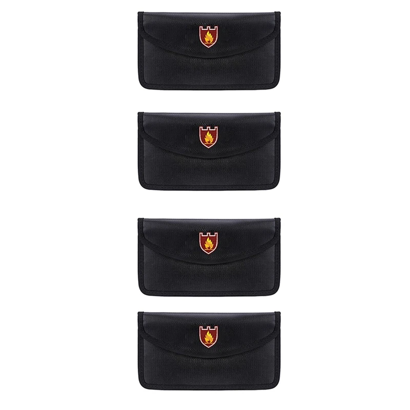 

4X Portable Fireproof & Waterproof Document Envelope File Folder Cash Pouch Valuables Money Bag Anti-Signal Bag