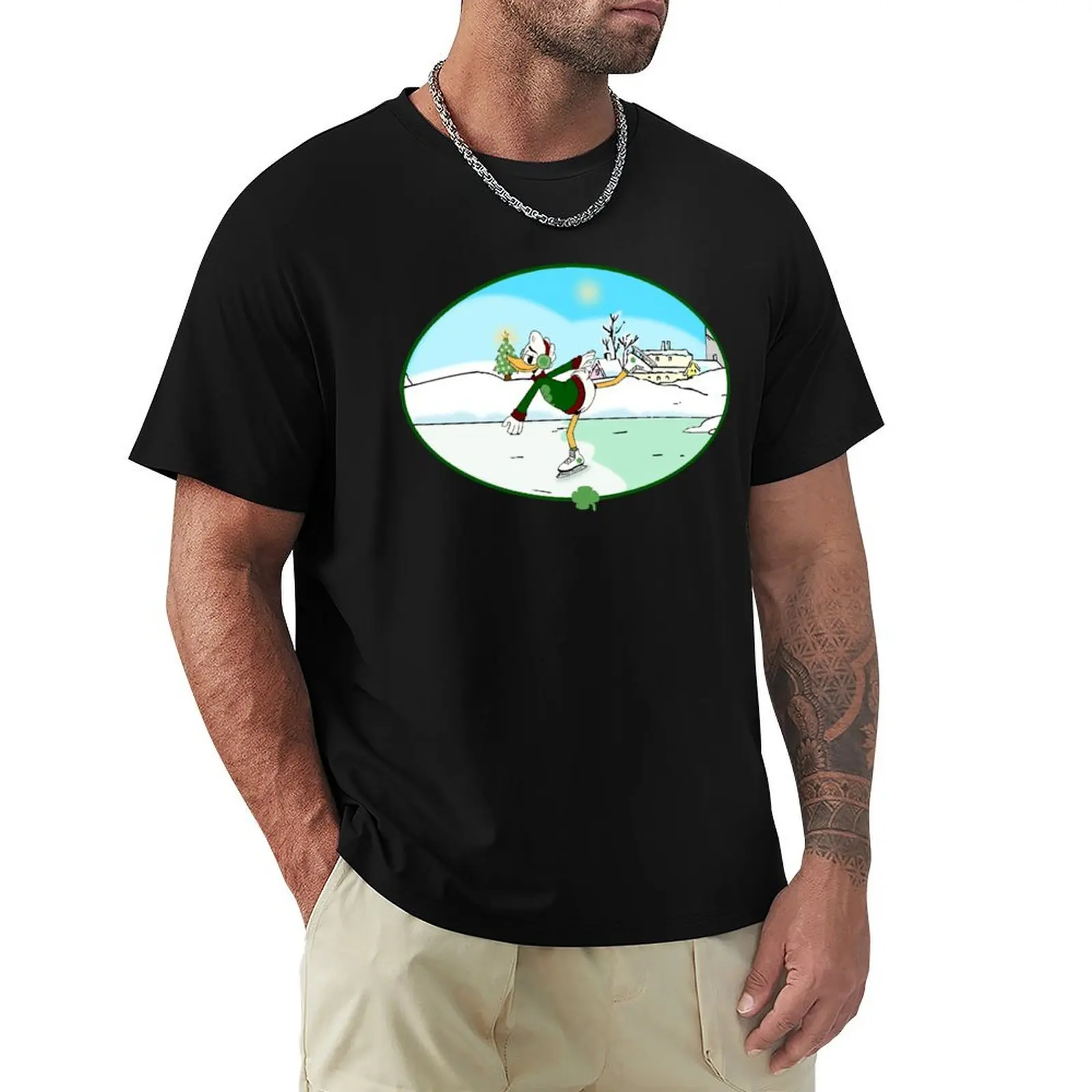 

Gladstone Gander - Ice skating T-Shirt Outdoor Work Short Sleeve Top