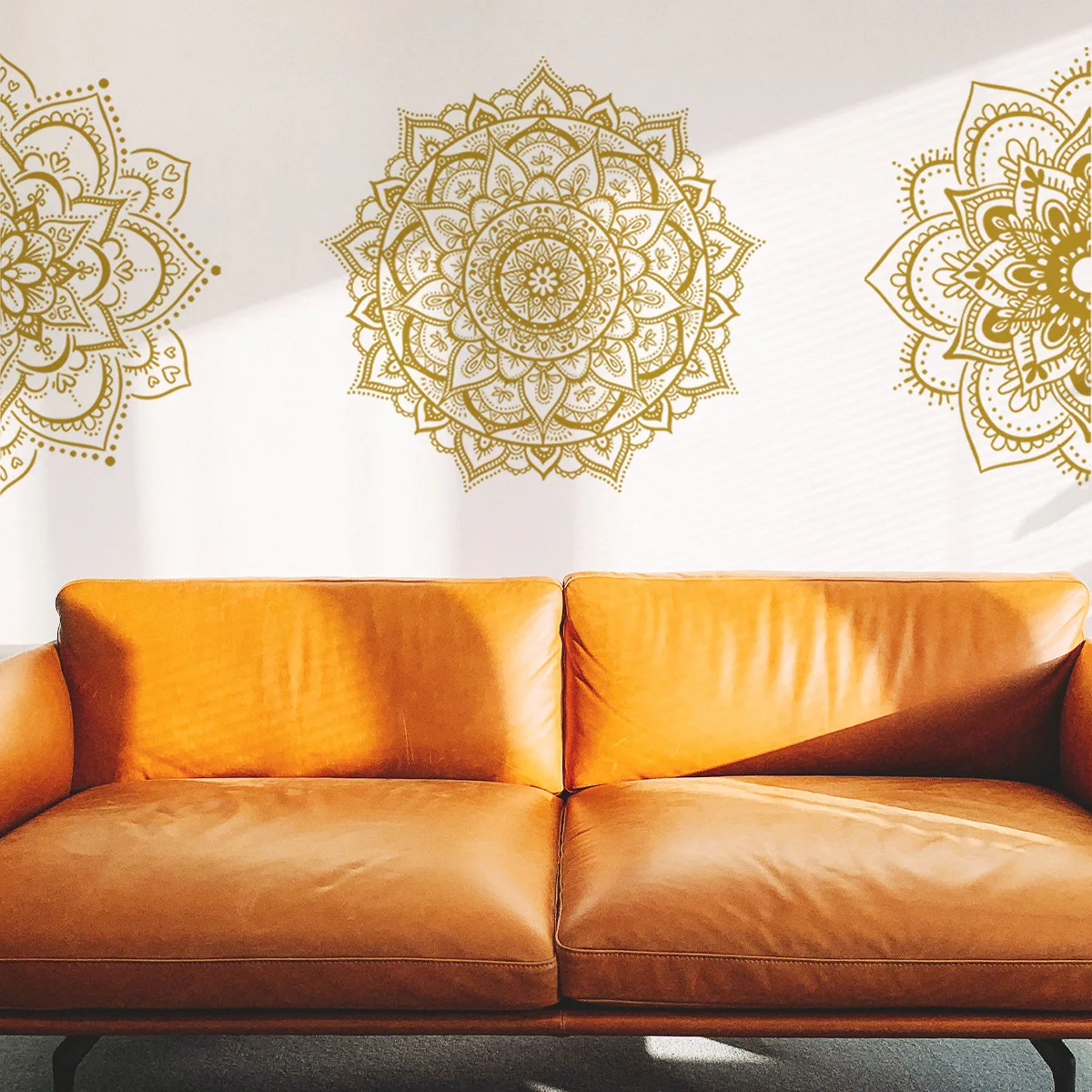 ملصق حائط زهرة لوتس كبير إبداعي ، ديكور حائط خلفية ، غرفة معيشة وغرفة نوم ، ملصق فني ذاتي اللصق