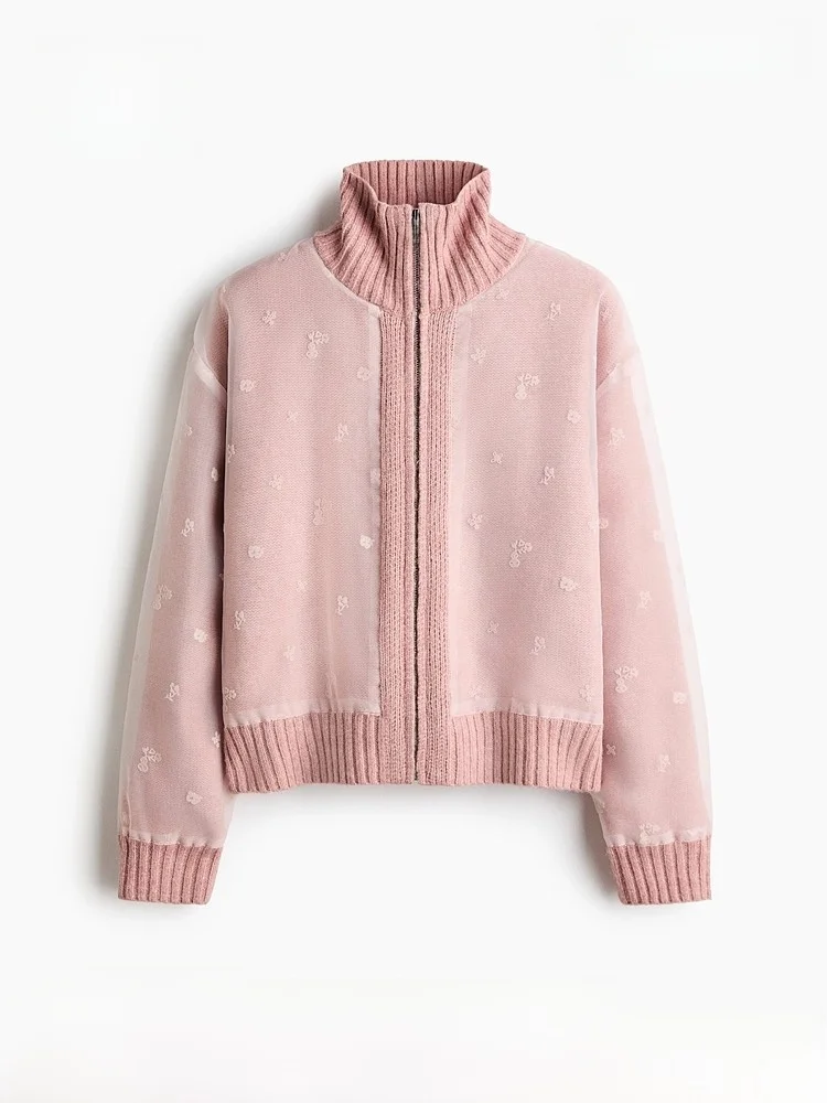 

H&M Women's Knitted Sweater Spring 2026 Ogeea Underlayer Inner Soft Knitted irt Casual Sle Regular Thin Printed De...