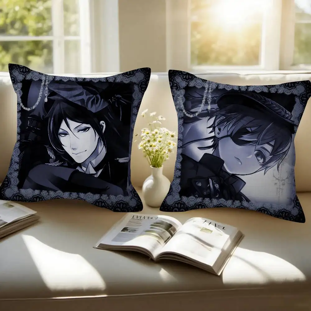 Anime Black Butler horror   Cushion Cover Inches Farmhouse Decor Home Throw Pillow Covers for Couch Decorations - view 2