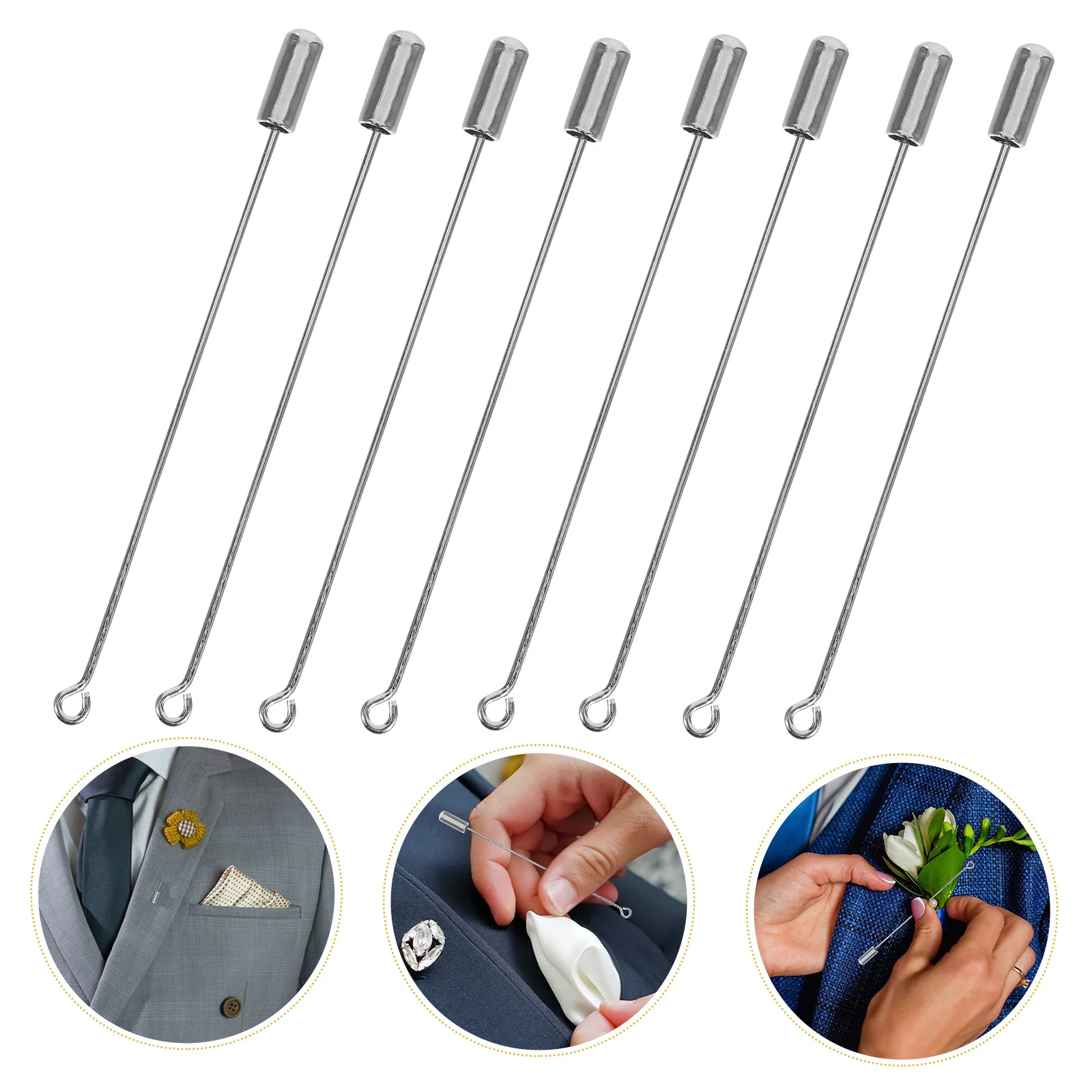 20 Uds. De alfileres para ropa, hebilla de una línea, broche para sombrero, capa de seguridad DIY, chaqueta resistente plateada