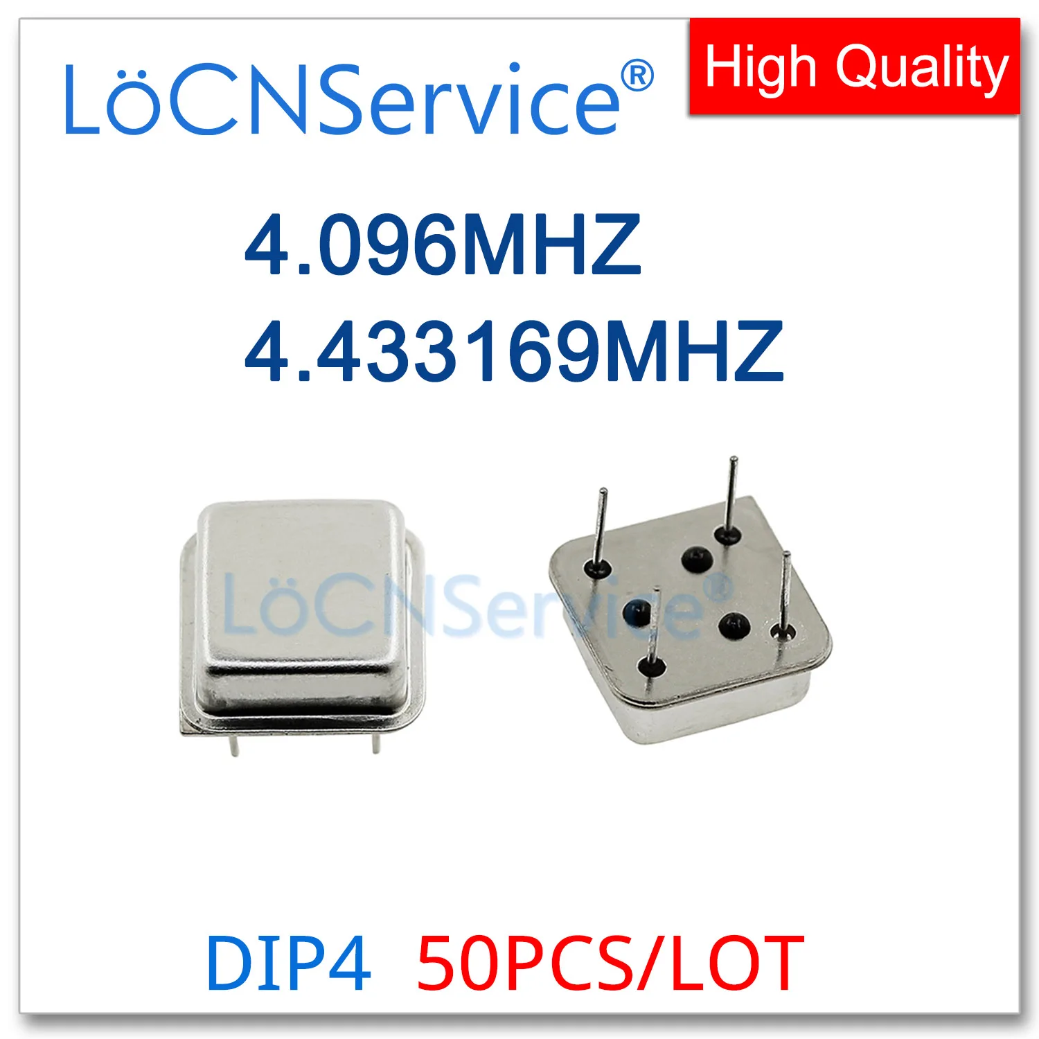 50PCS 4.096MHZ 4.433169MHZ active crystal oscillator clock square half size DIP-4 OSC 4.096M 4.433169M Resonator DIP