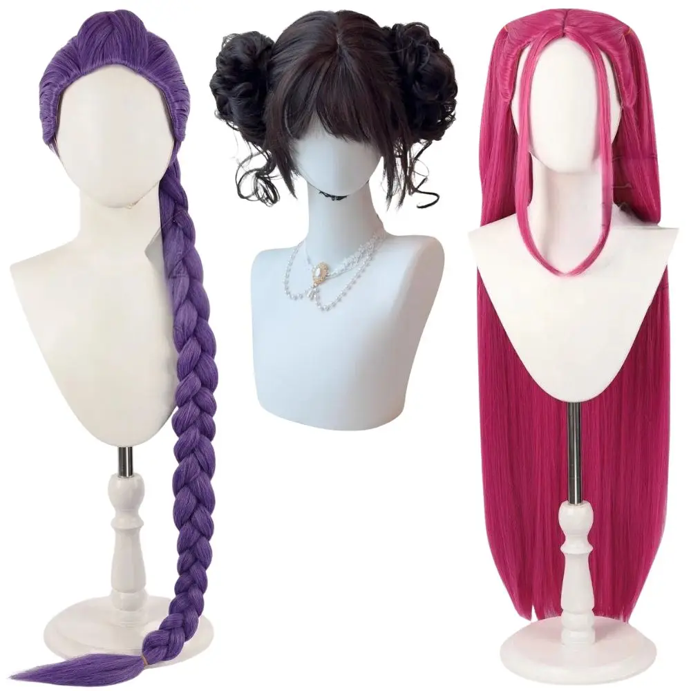 

Kpop Demon Hunters Rumi Zoey Mira Cosplay Wig for Women Disguise Roleplay Hair Huntrx Group Idol Wig Halloween Carnival Suit