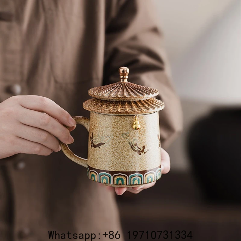 

Office Cup, Ceramic Mug, Tea Water Separation Water Cup