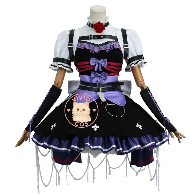 

Japanese Servant Gardener Cosplay Costume Concert Festival RPG as PGens Game Character with Identical Black Outfit;2,c'4,