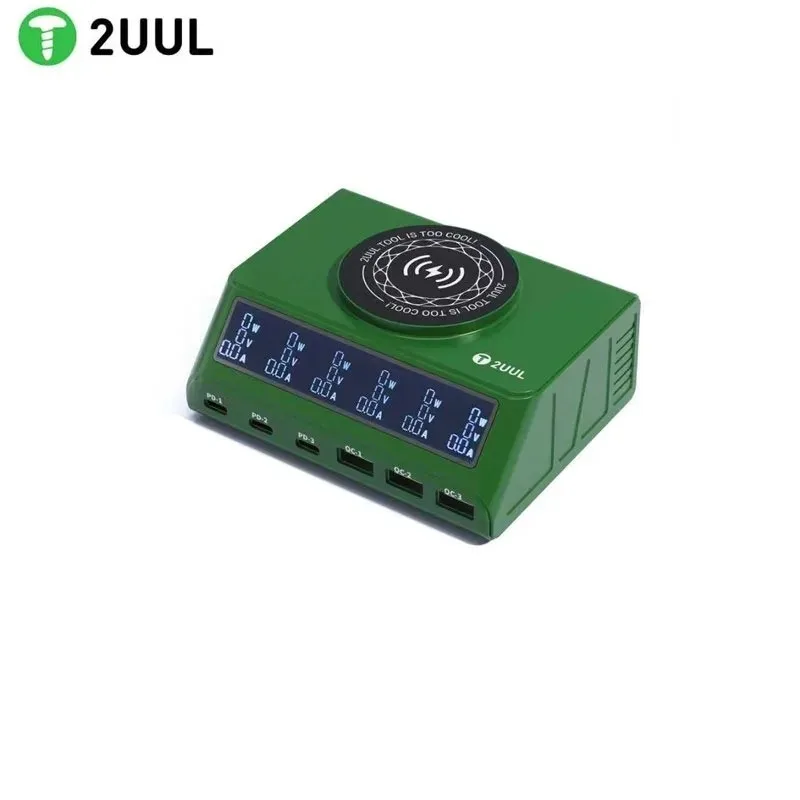 

2UUL PC11 110W Desktop Multi-Port Charger Support Magnetic Wireless Charging IP17 Series Fast Charging Multi-Device Repair Tools