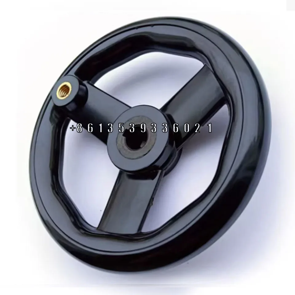 Cnc Machine Tool Plastic Wood Three Hand Wheel Round -shaped Fate Hand Wheel Milling Machine Rotating Hand -shaking Handle 100