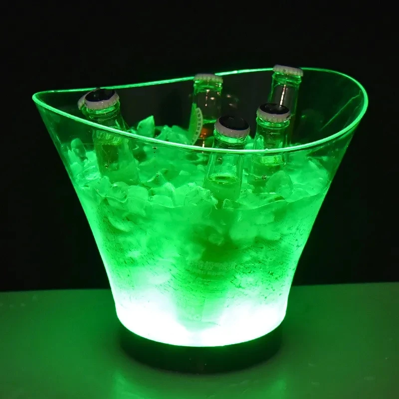 

6.5L Waterproof ABS LED Ice Bucket 7 Color LED Champagne Bowl KTV Bars Nightclubs LED Light Up Beer Bucket Bars Night Party