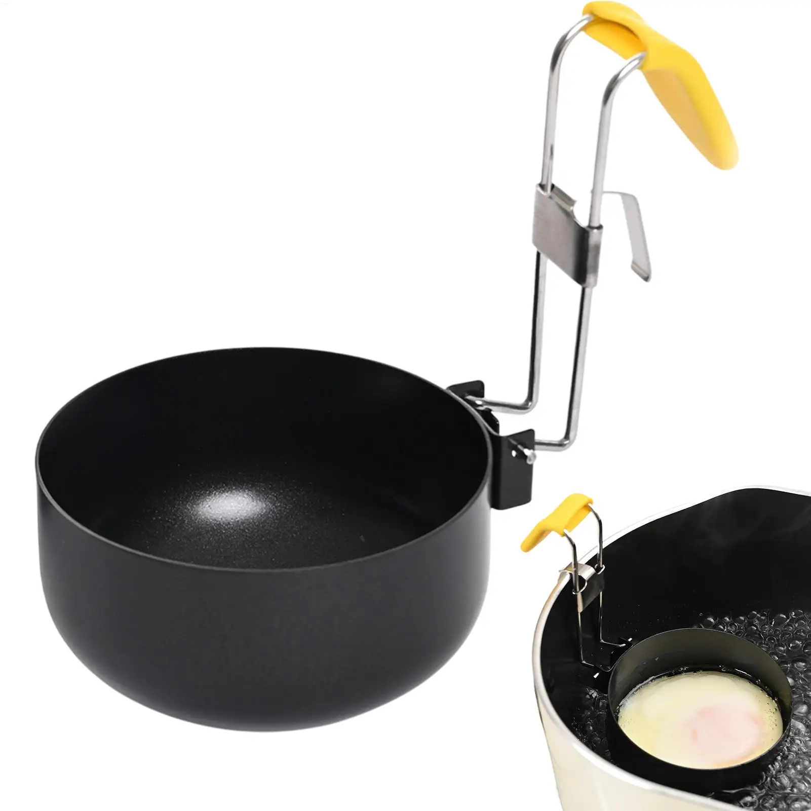 Poached Egg Maker Round Boiling Kitchen Gadget Egg Poacher for Pot Side for Chocolate Butter Breakfast Home Cooks Housewife