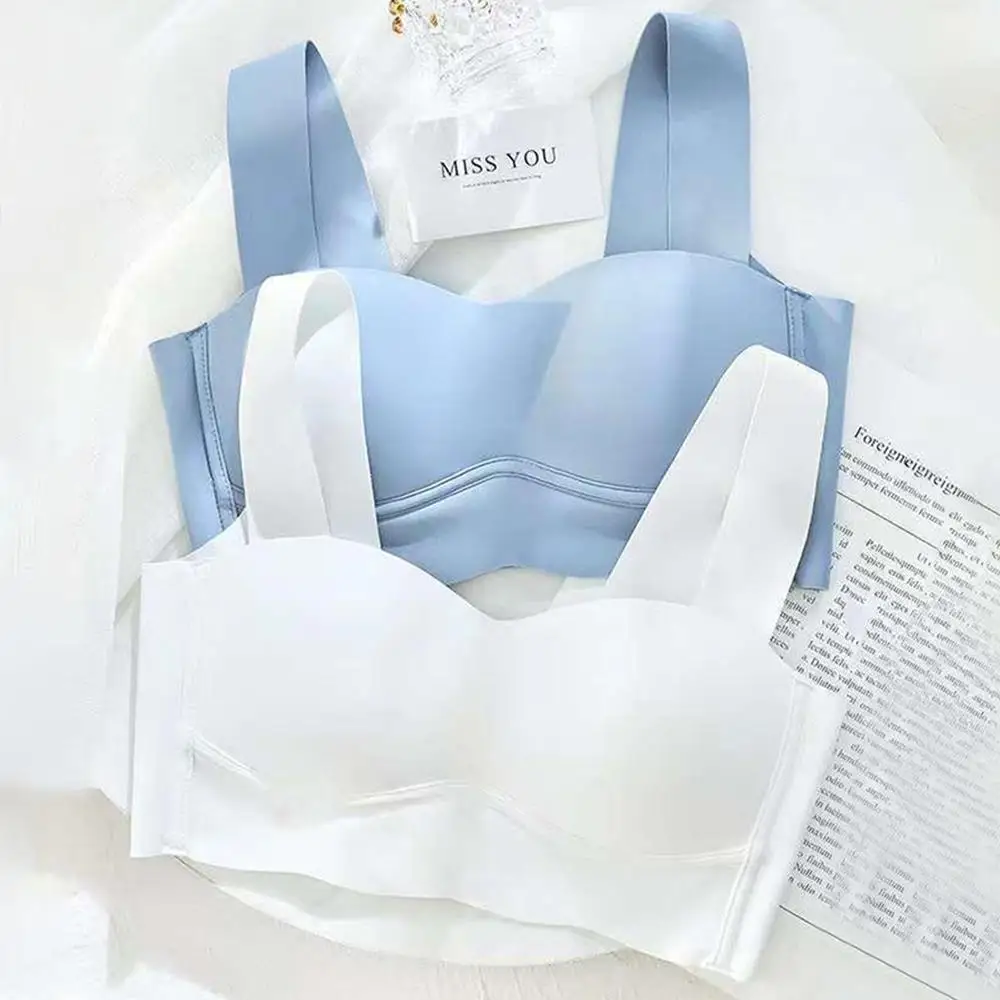 

Parammary Anti-Sagging And Traceless Bra Adjustable Underwear Women's Small Chest Gathering No Steel Ring Sports Beauty Vest