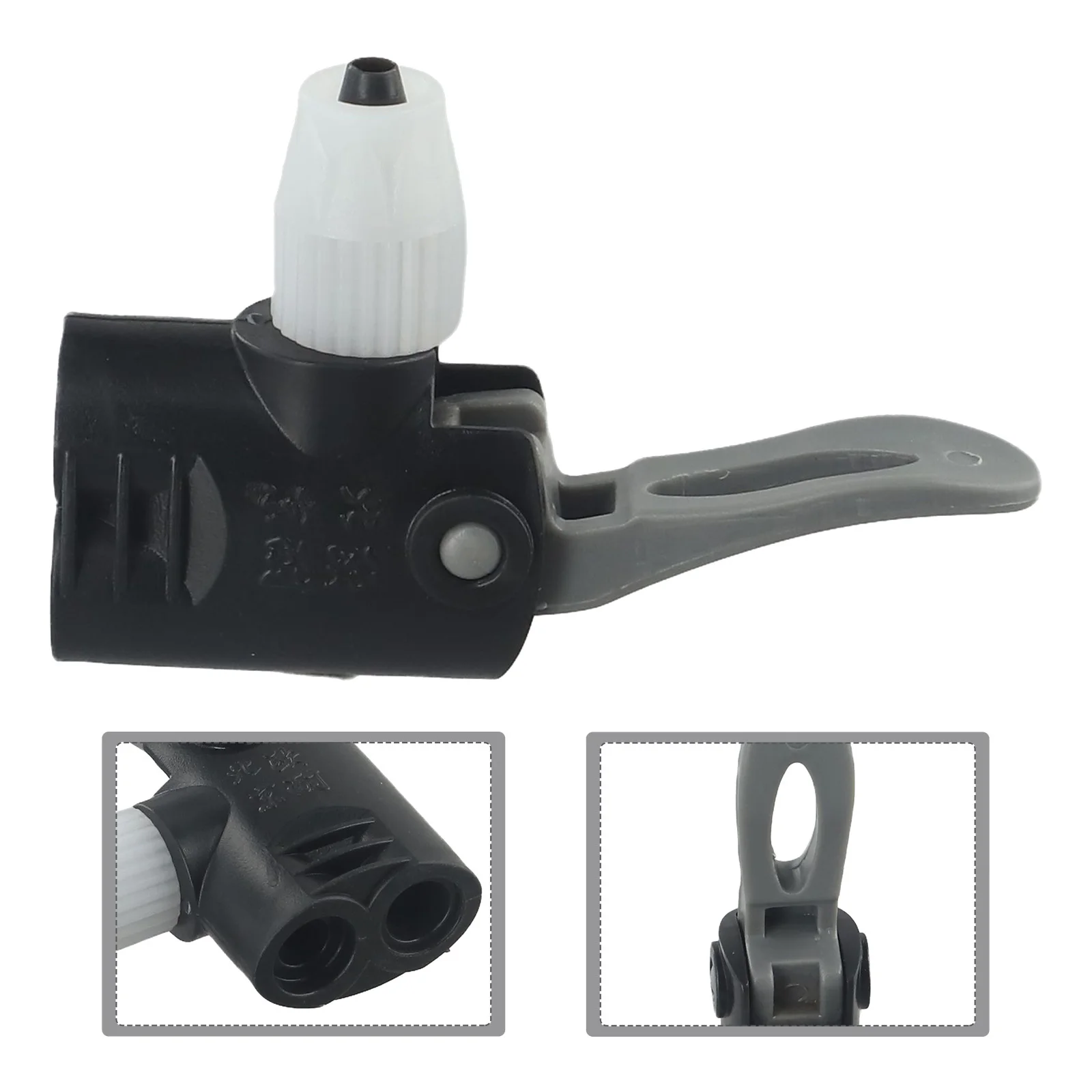 

Convenient Bike Inflator Air Nozzle Clip for Easy Tire Inflation with US Presta and Woods Type Valve Connection