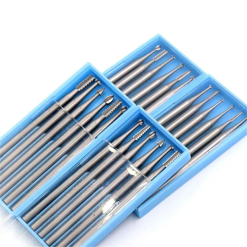 6pcs/set 2.35 Handle Tungsten Steel Engraving Cutter Electric Hollow New 204 Threading Machine Olive Core Carving Cut 1.0-2.3mm