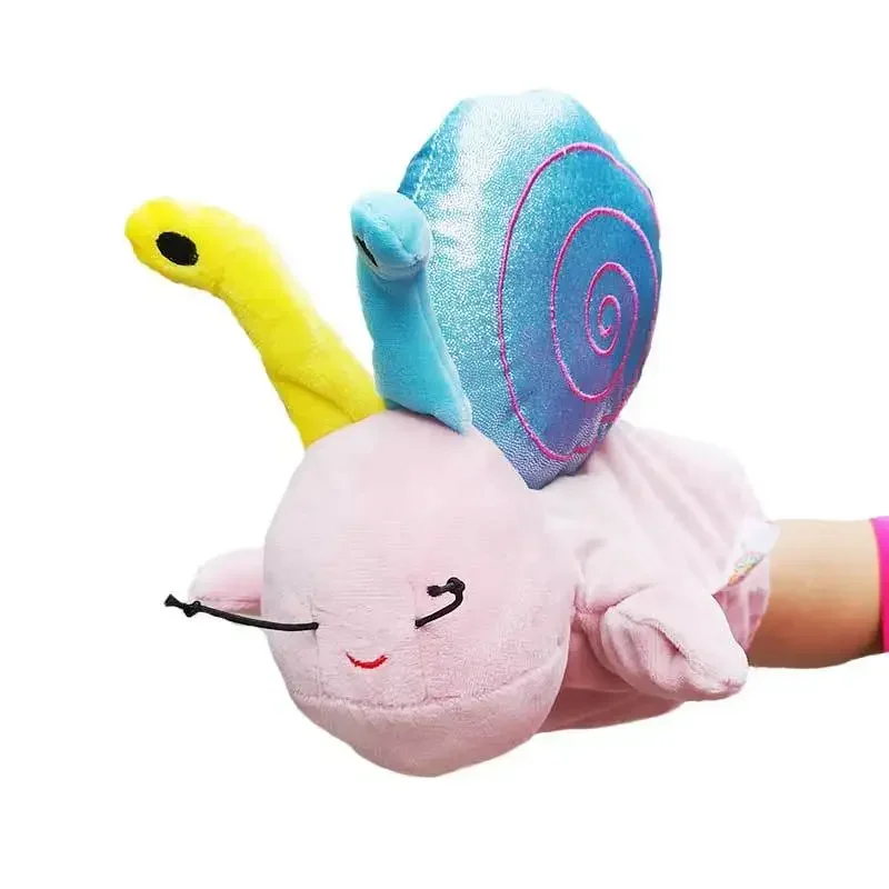 Plush Toy Snail Hand Puppet Doll Storytelling Game Props Stage Performance Children's Parent-child Gloves 22cm