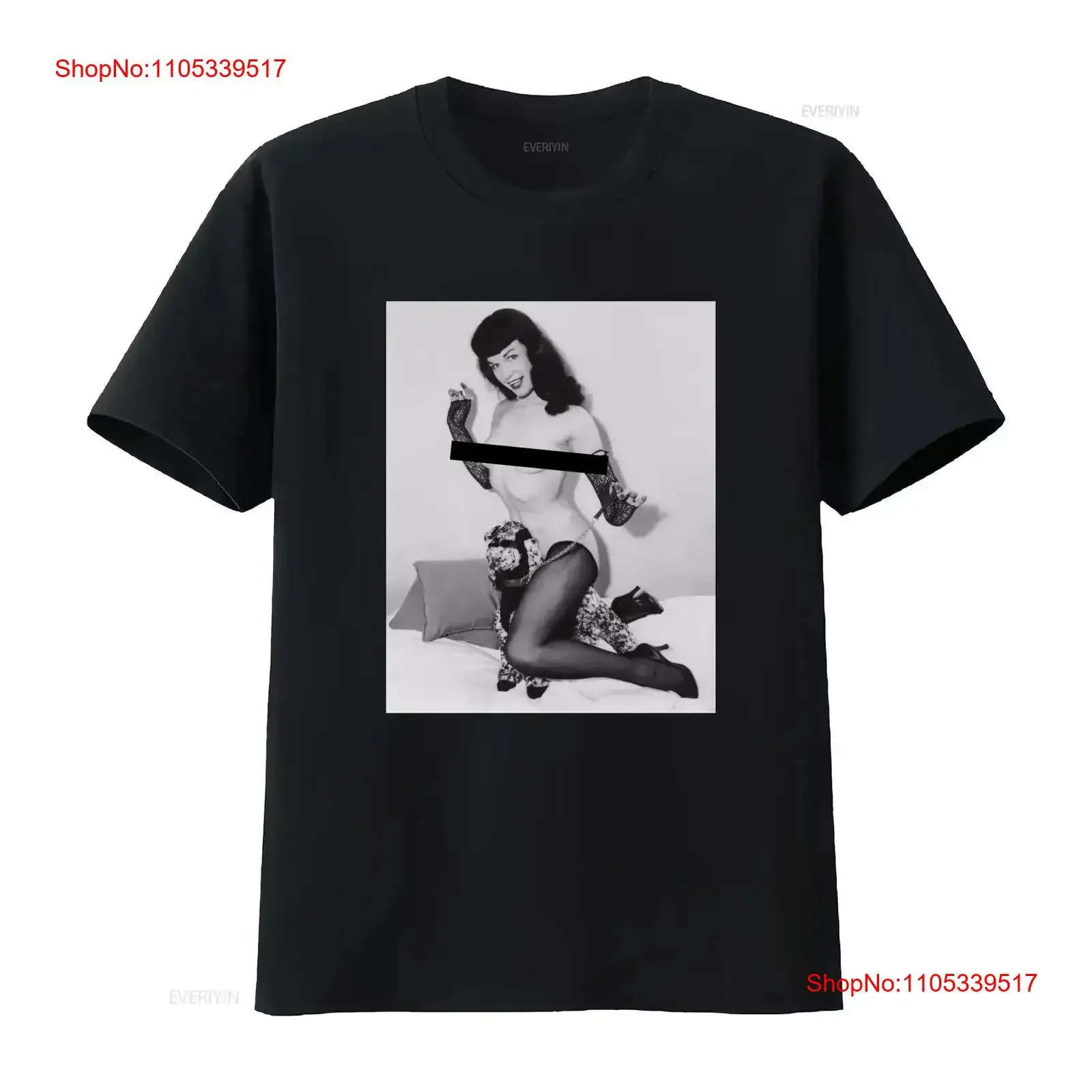 Bettie Page Nice Puppy T Shirt Licensed 1950's Queen Of Pinups Model White vintage Washed Slightly Comfortable Stretched Unisex