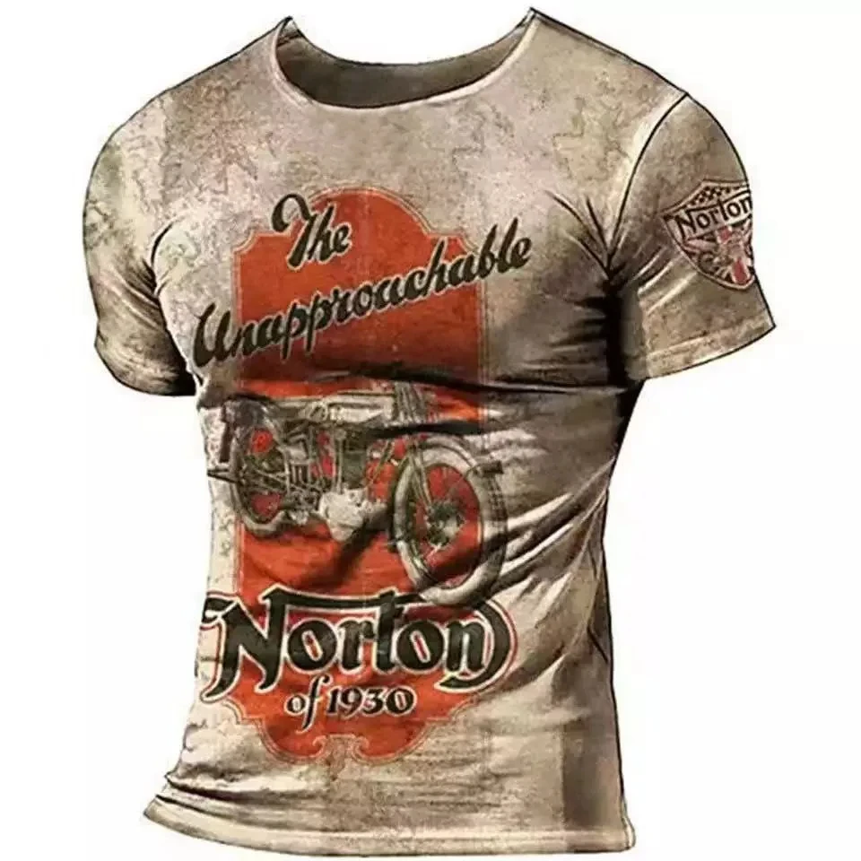 

Vintage Men's T-Shirt 3d Printed American Tops Summer Short Sleeve Oversized Clothing O-Neck Quick Dry T-Shirt Mens Pullover