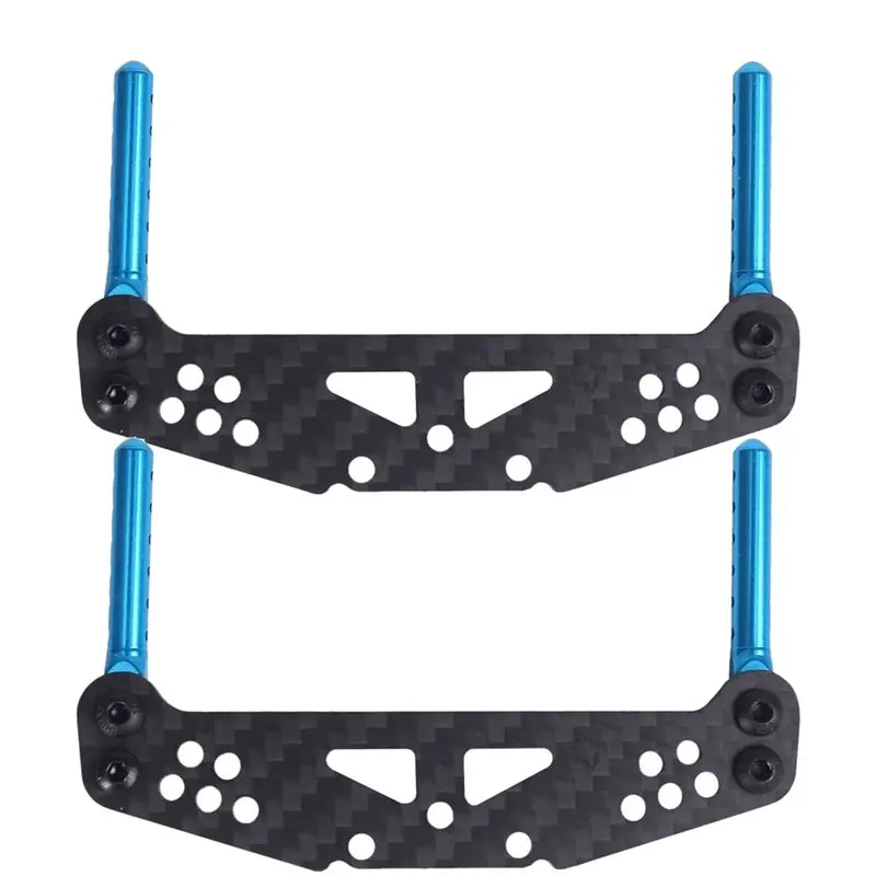 AS96-2X Carbon Fiber Front And Rear Shock Tower With Body Post Mounts For Tamiya TT01 TT-01 1/10 RC Car Upgrade Parts