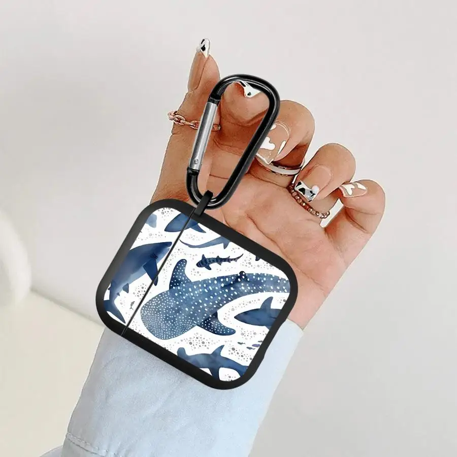 

Earphone Cases Cover Case For Airpods 2 4 Pro3 1 3 Pro Pro2 Whale Pattern