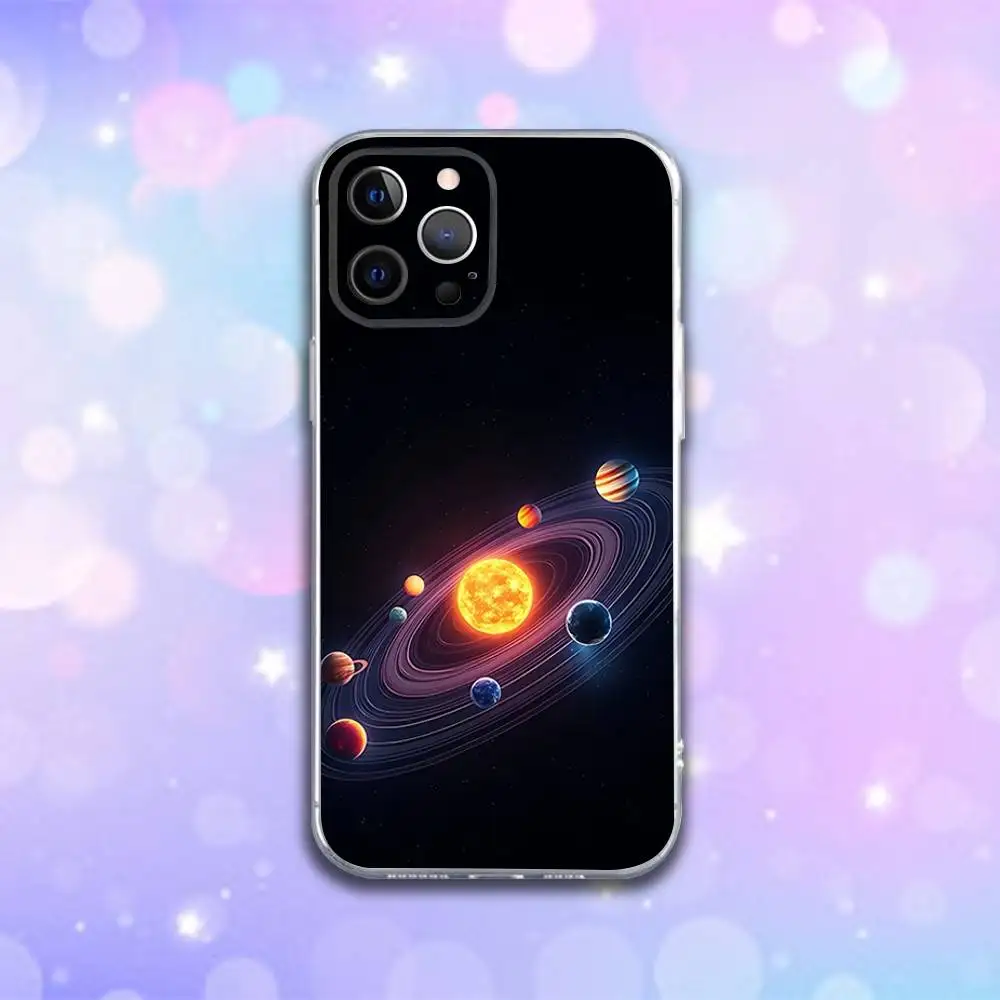 حافظة هاتف مون جالاكسي يونيفرس لهاتف آيفون 17,16,15,14,13,12,11 Pro,Max,Plus,X,XS,XR,SE4,E غطاء ناعم شفاف صغير #5