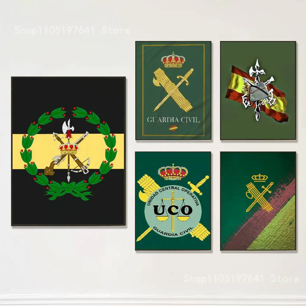 

Spanish Guard Civil Emblem Poster Prints Wall Art Picture Painting Gift Living Room Restaurant Bar Large Dec Sticker