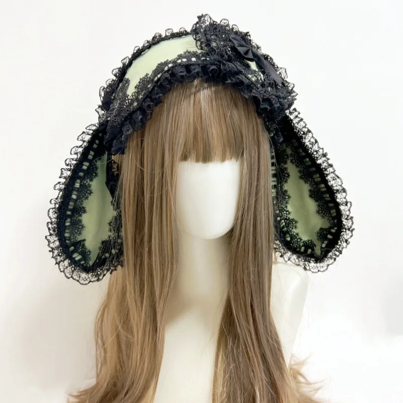 

Lolita Headband Bow Lop Ear Love Fan Rabbit Lolita Accessories O Maid Versatile Headgear
