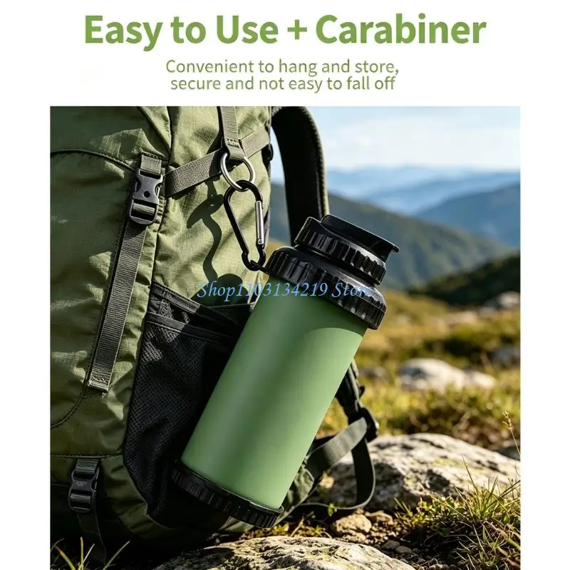 N5KC Collapsing Silicone Drinking Water Bottle for Workouts, Hiking, and Camping