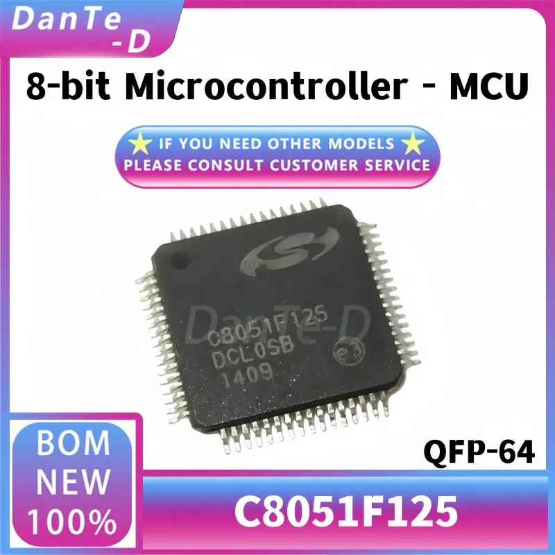 C8051F125-GQ package QFP-64 8-bit microcontroller MCU single chip IC original authentic