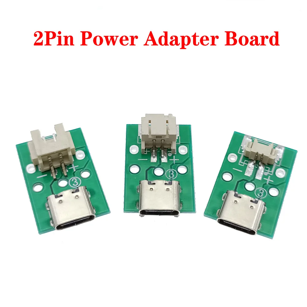 TYPE-C To MX1.25 PH2.0 XH2.54 Pitch 2Pin/4Pin Power Adapter Board Data Cable Test Board Straight Pin Elbow Pin PCB Connector