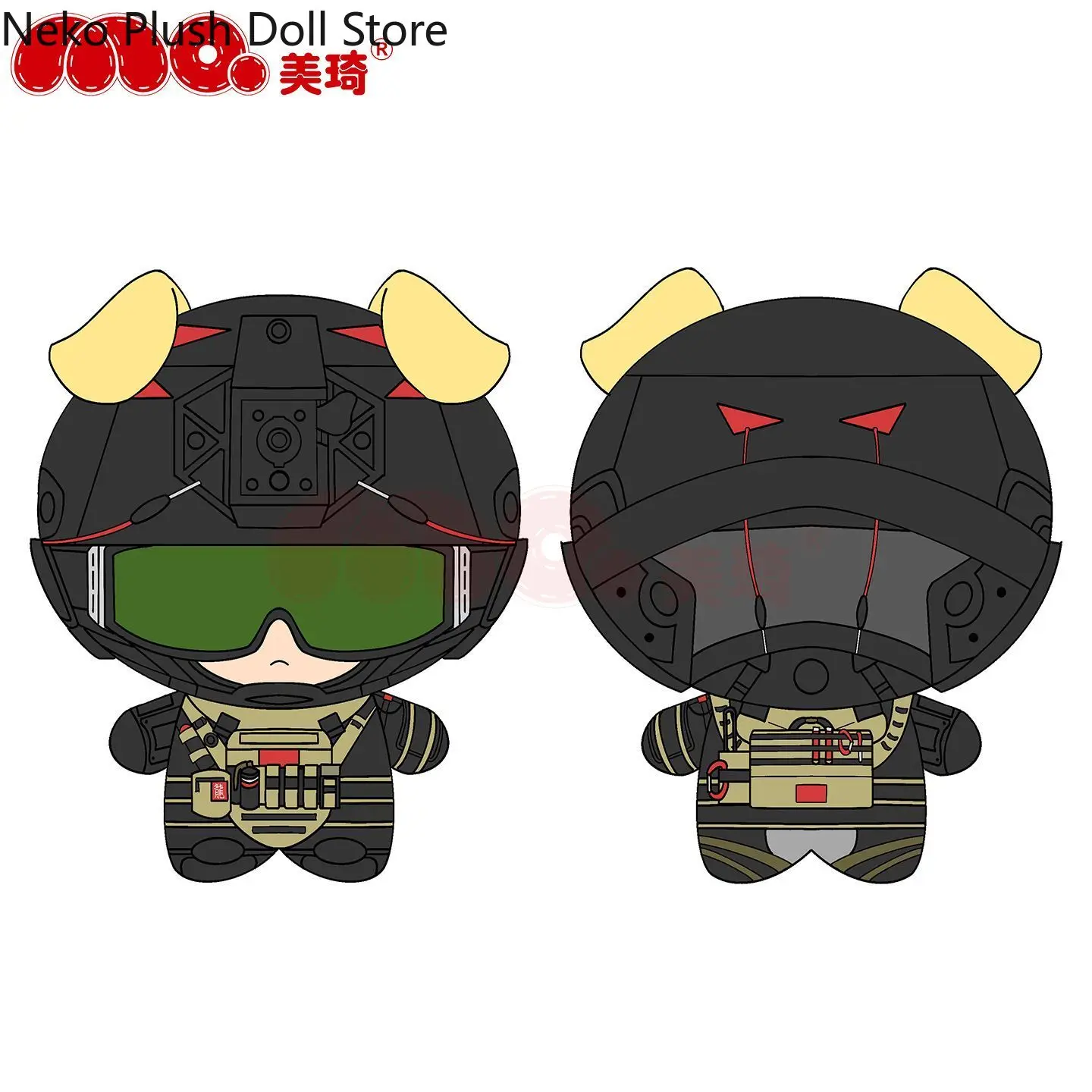 زيمو كروجر شبح لعبة أنيمي أفخم دمية الجسم فستان الملابس بلوشيز محشوة اللعب أرقام هدية تأثيري 13 سنتيمتر