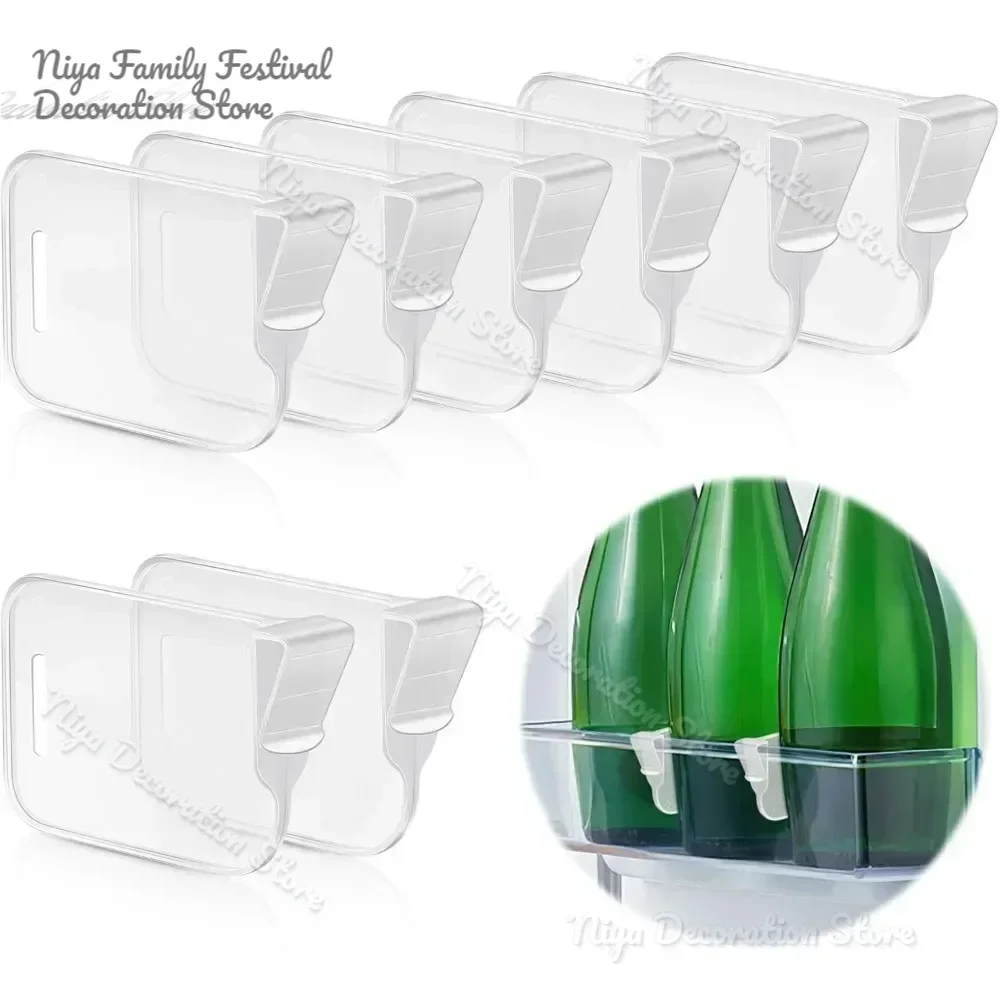 

2025 New Plastic Refrigerator Dividers Organizer Adjustable Snap-on Storage Box Dresser Drawer Separator Kitchen Accessories