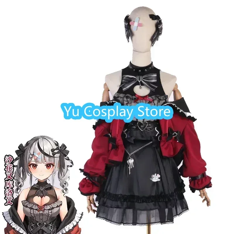 Sakamata chloe cosplay traje vtuber cosplay feminino bonito vestido de festa halloween carnaval uniformes anime roupas feitas sob encomenda