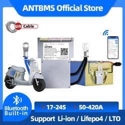 ANT BMS 17S to 24S smart bms Balance 50A 100A 220A 340A 420A 1050A Li-ion LiFePo4 LTO Bluetooth Built-in 72V 84V 96V Same Port