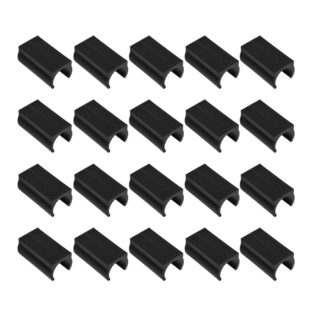 

30Pcs U-Shaped Chair Leg Floor Protectors Non-Slip Furniture Pads for Trampoline Table Stool Feet Caps Black Chair Feet Caps