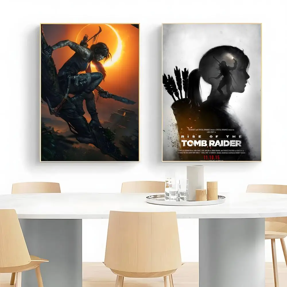 لعبة T-Tomb Raider Lara ملصق جدار الفن طباعة ملصق ديكور جدارية ديكور المنزل هدية غير المؤطرة