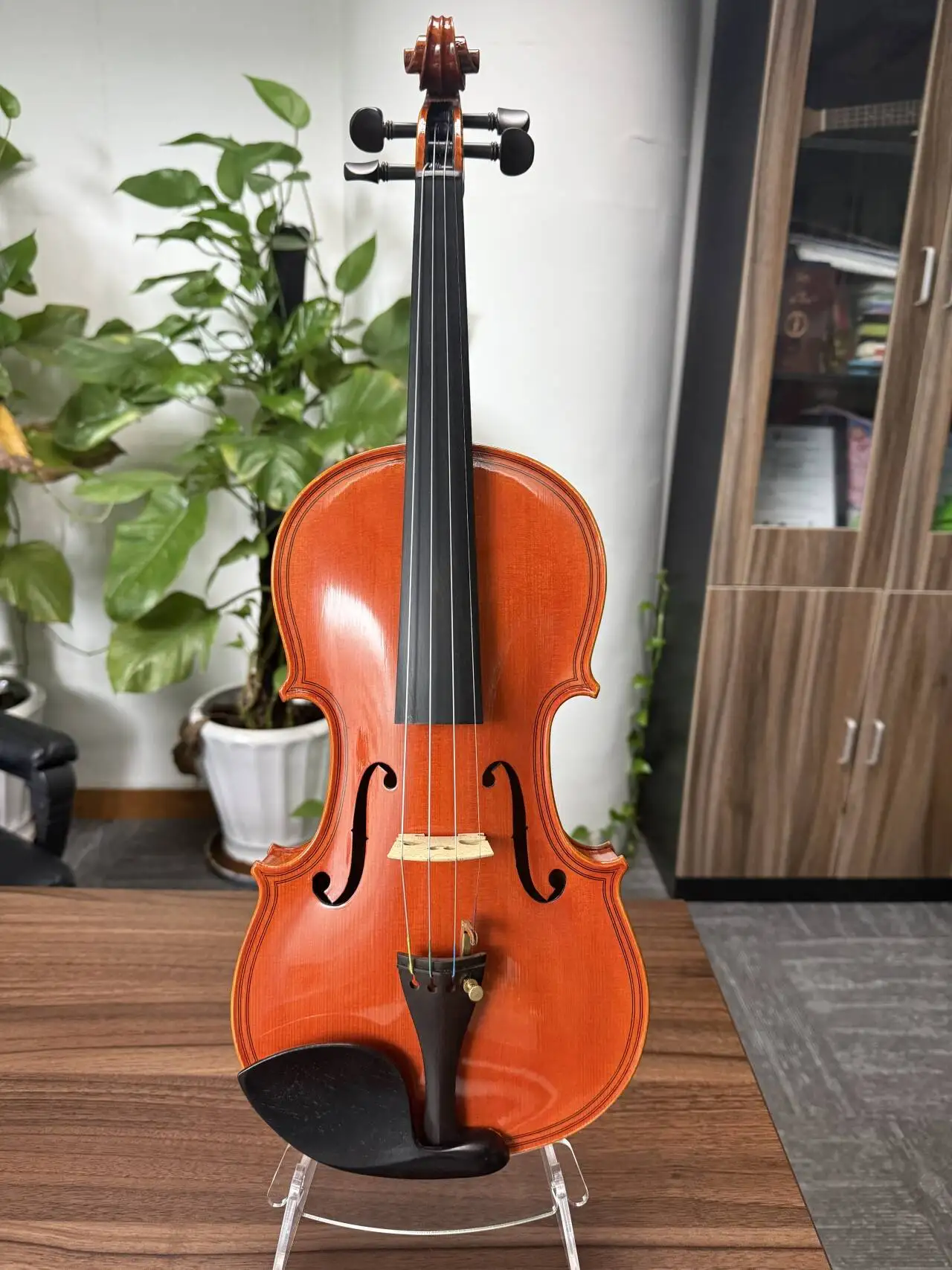 Tongling advanced handmade violin professional violin 4/4 spruce, carved violin with bow and case