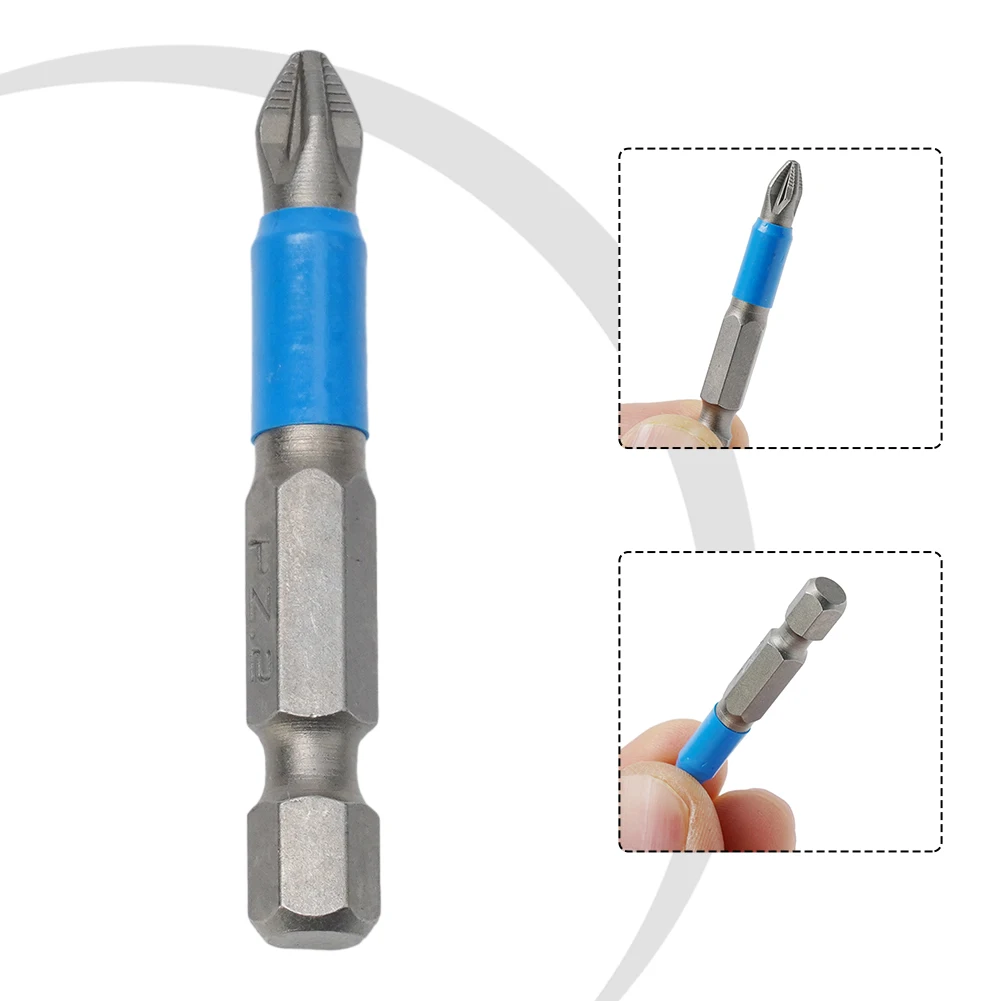 6 Types 1pc No-slip PZ1/PZ2/PZ3 Screwdriver Bit For Drill Magnetic Alloy Steel Screwdriver Electric Impact 50mm PH1/PH2/PH3